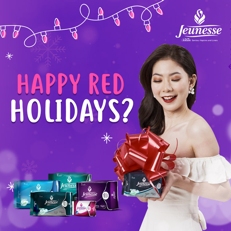 Hapy Red Holidays  Jeunesse Anion Sanitary Napkins & Panty Liners